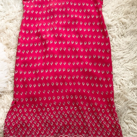 Nordstrom | Red Black Maxi Dress Floral Print Slit Large Paisley Print - Picture 11 of 11